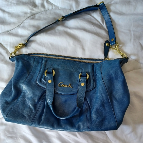 Coach Soft Blue leather vintage shoulder bag - Picture 3 of 7
